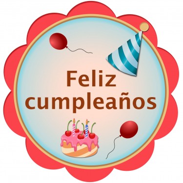 Stickers - feliz cumpleaños colores